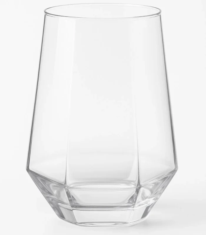Set of 3 Drinking Glasses Clear Hiball Tumblers for Juice Water or Daily Drinks