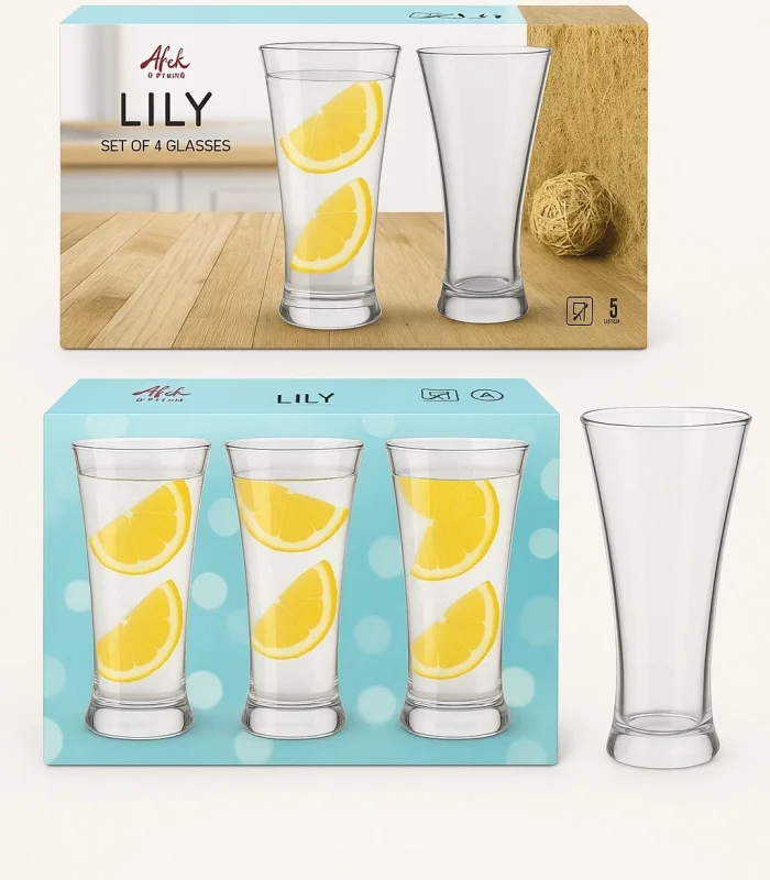 Set of 3 Tumbler Drinking Glasses for Juice Water or Party Use in Home Kitchen