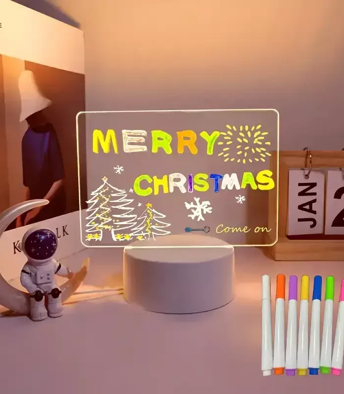 Acrylic LED Writing Board Night Light – Smart Touch Markers | Luminous Designs