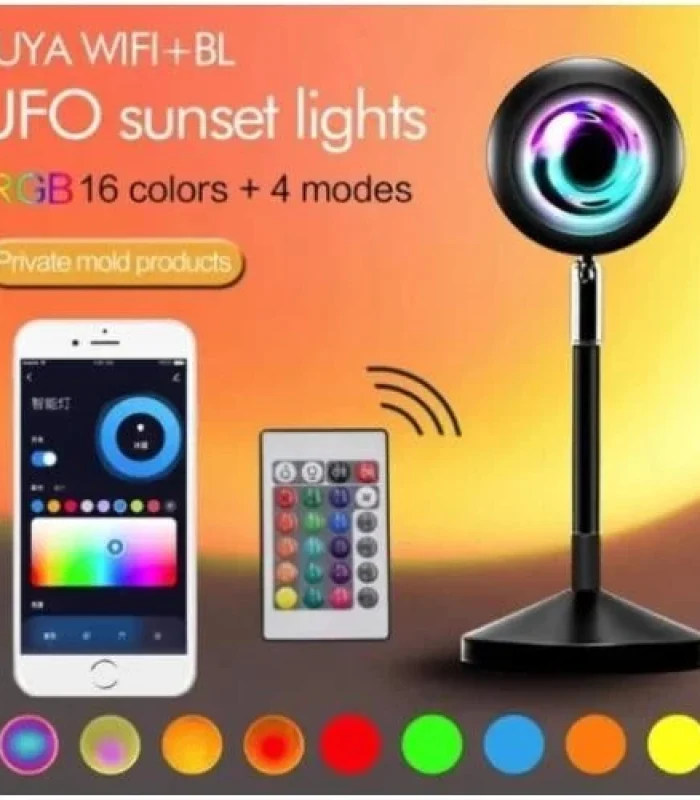 Sunset Lamp Projection – 16 Colour | Sunset Light with 24Keys Remote Multicolour